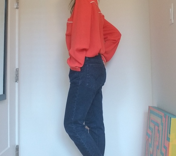 Rachel Roy Pajama Style Top w/ White Piping - Picture 4 of 7